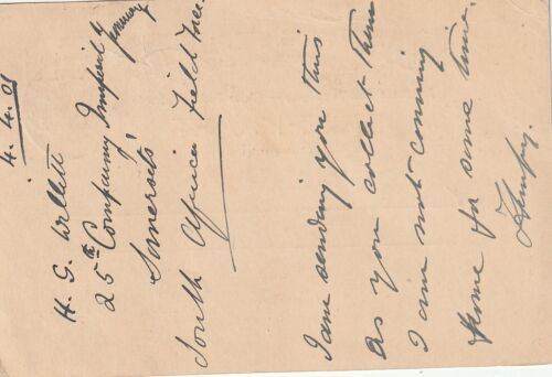 TRANSVAAL/REPÚBLICA SUDAFRICANA/GUERRA BÓER: Postal a Inglaterra Germiston 1901. - Imagen 2 de 2