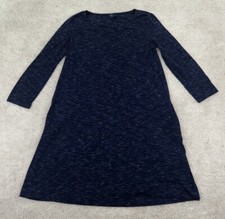 Gap Shift Dress Women’s Medium Blue Stretch Long Sleeve Round Neck Pullover Used