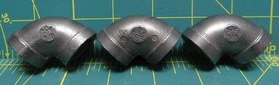 Elbow Pipe Connection 304 3/8'' NPT Female Connections, S 150 LB, Lot of 3
