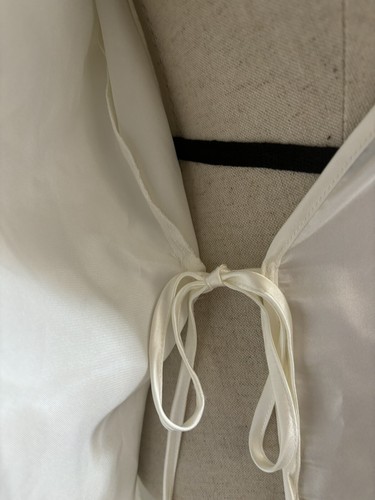 New Lingerie Robe White With Lace With Tags Wedding Bride Bridal Shower S/M - Picture 4 of 5