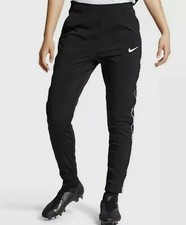New Women's Nike FC Soccer Training Pants /Jogger Black AQ0658 Sz M