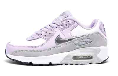 NIKE Air Max 90 LTR  Metallic Silver Violet CD6864-123  SZ 6.5 Y= SZ 8 WOMEN'S