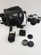 Canon AE-1 Program 35mm Manual SLR Film Camera with 50mm 1:1.8  Accessories