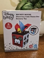 Disney Baby Mickey And Minnie Sensory Tissue Box Toy Development Play Contrast