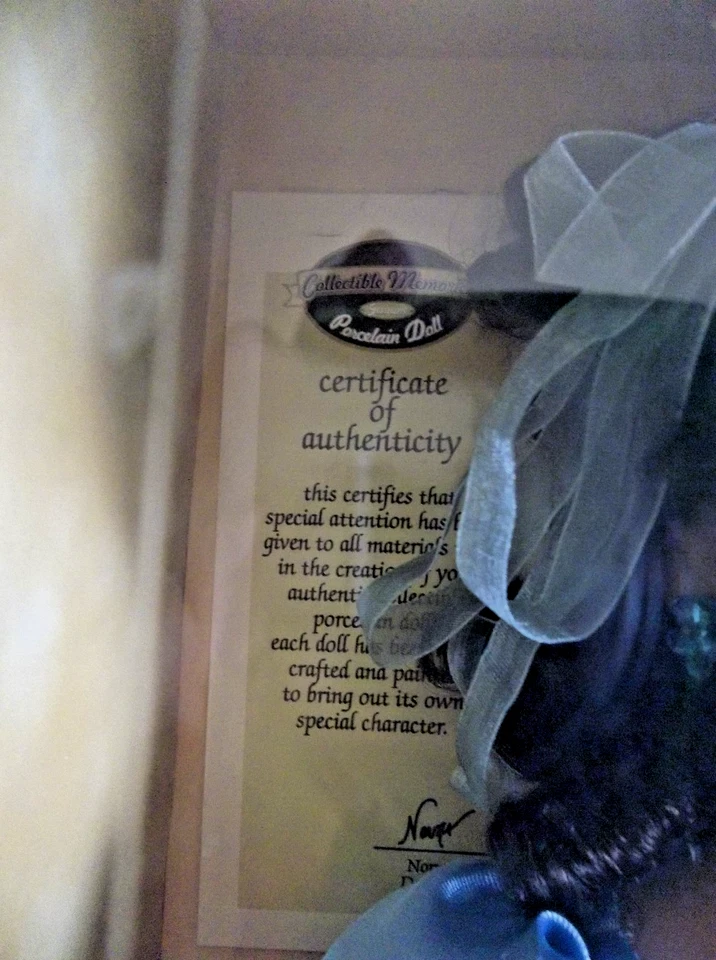 COLLECTIBLE MEMORIES GENUINE PORCELAIN DOLL:Birthstone Collection-December - Image 3 of 4