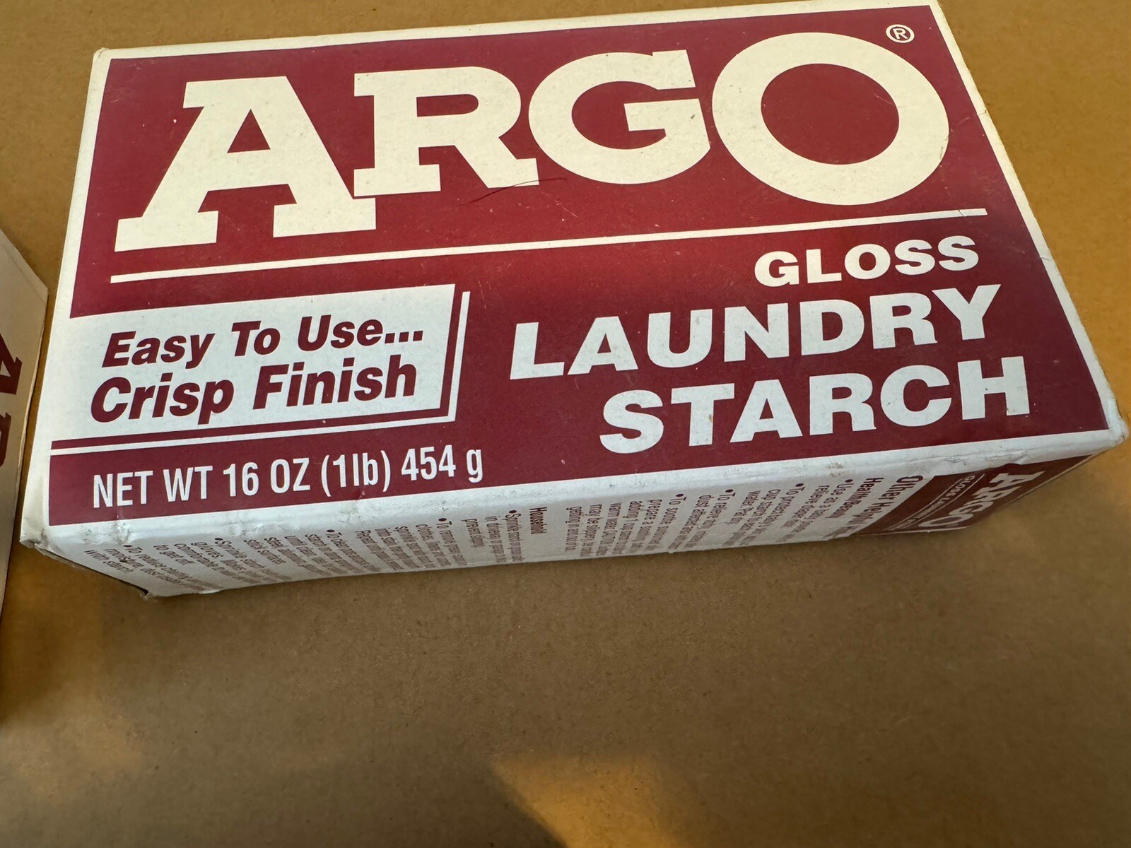 EXPIRED ARGO Gloss Laundry Starch 16 oz Crisp Finish Lot of 3 READ eBay