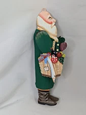 St Nicholas Santa Claus Metal Christmas Ornament 7 Inch