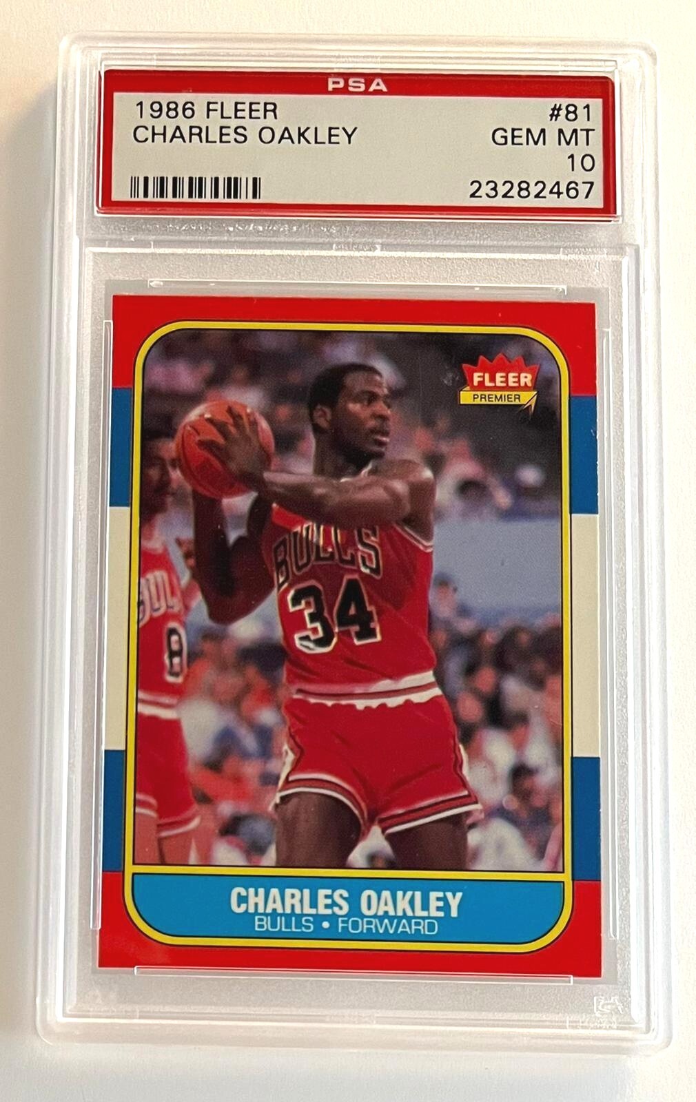 1986 Fleer Basketball #81 Charles Oakley PSA 10 Gem Mint