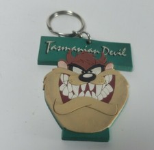 Taz Keychain Tasmanian Devil Applause Rubber Vinyl Vtg 1995 Angry Warner Bros