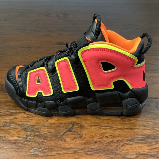 Nike Air More Uptempo Black Hot Punch Volt 917593-002 Air Max Women's Size 8 | eBay