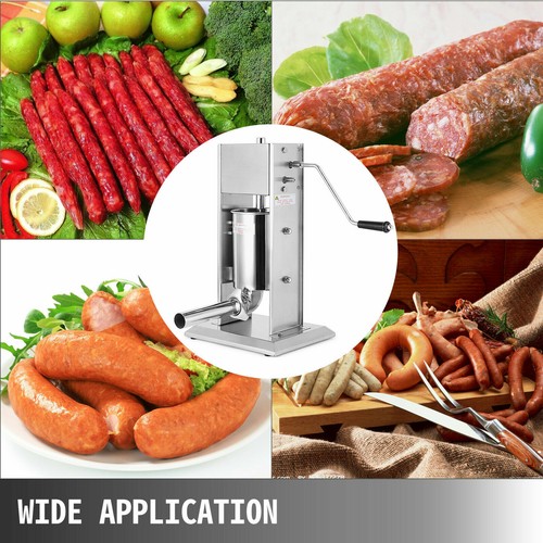 Sausage Stuffer Vertical Stainless Steel 5L 2 Speed Meat Filler Press 5 nozzles - Picture 6 of 10