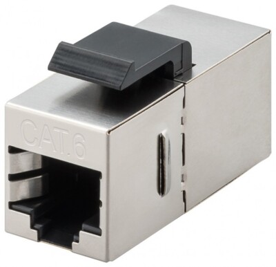 Keystone Modul RJ45 Kupplung/Verbinder CAT 6, STP 15,9 mm breit, 2x RJ45-Buchse