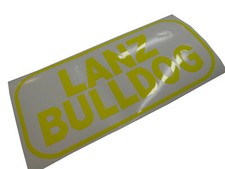 Lanz Bulldog Schriftzug Dekor Aufkleber Sticker Oldtimer Tracktor 129x280mm Gelb