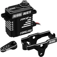 INJORA Coreless High Torque Micro Servo with Mount and Servo Horn for TRX4M TRX4