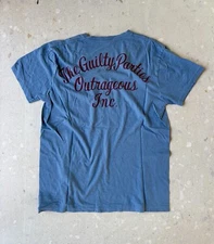 Wacko Maria The Guilty Parties Blue V Neck Tee Size M