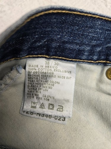 Nautica Jeans Co. Mens Blue Denim Straight-Leg Jeans 38x30 Made In Mexico - Picture 5 of 7