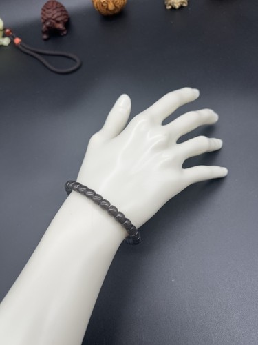 7×6mm Precision Cut Ice Obsidian Bracelet 精工直切冰曜石手串 - Picture 10 of 14