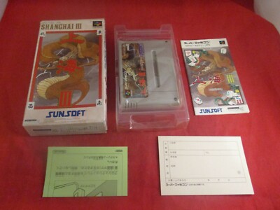 Shanghai III Nintendo Super Famicom COMPLETE w/ Box manual game US Seller!