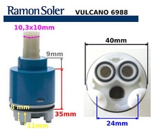 CARTUCHO DE RAMON SOLER ref6988 40000 VULCANO REPUESTOS PARA GRIFOS RS MONOMANDO