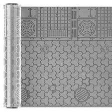 Putty/Clay Textured Rolling Pin #TripleHex (PMMA plastic, Pattern: 10x10 mm)