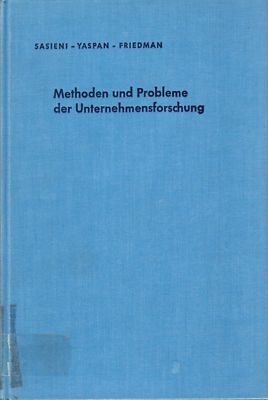 Methoden und Probleme der Unternehmensforschung - Operations Research - HC 1962