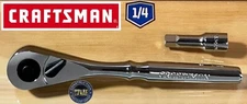 FREE SHIPPING New CRAFTSMAN 1/4" Drive Ratchet 99967 + 1-1/2" Extension 43638