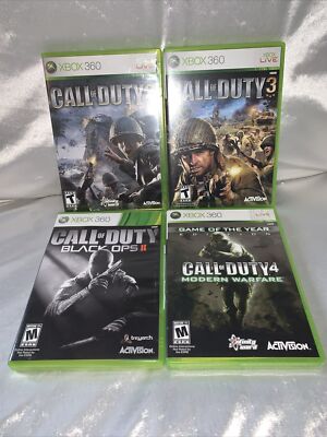 Xbox 360 Call Of Duty 2 3 4 Black Ops II 2 Lot Of 4 Games Tested Working