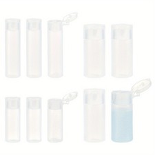 1bag 10pcs 3 styles Plastic Empty Refillable Flip Cap Bottles with PP Plastic
