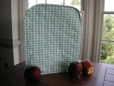Spring Mint Green Gingham Breadmaker Etc Quilted Fabric Appliance Cover FEW LEFT