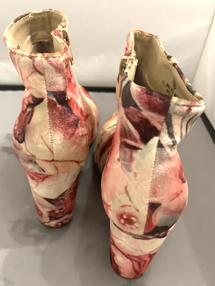 Botas florales Liliana tacón alto bajo talla US 6 1/2 UK 4 EU 37 AU 5 Foto 3 de 4