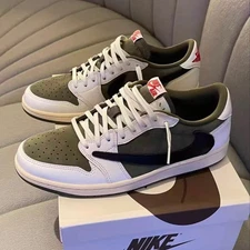 Travis Scott x Air Jordan 1 Low OG "Medium Olive" Men's Shoes DM7866-20