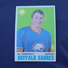 GILBERT PERREAULT - Topps 1970-71 Rookie #131 Buffalo Sabres NHL Card. rookie card picture