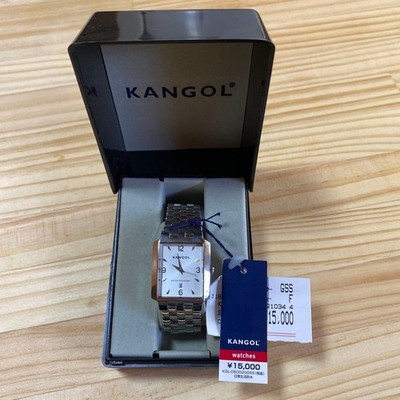 KANGOL KGL-05002GSS Square Watch Date Display Stainless Steel Unused