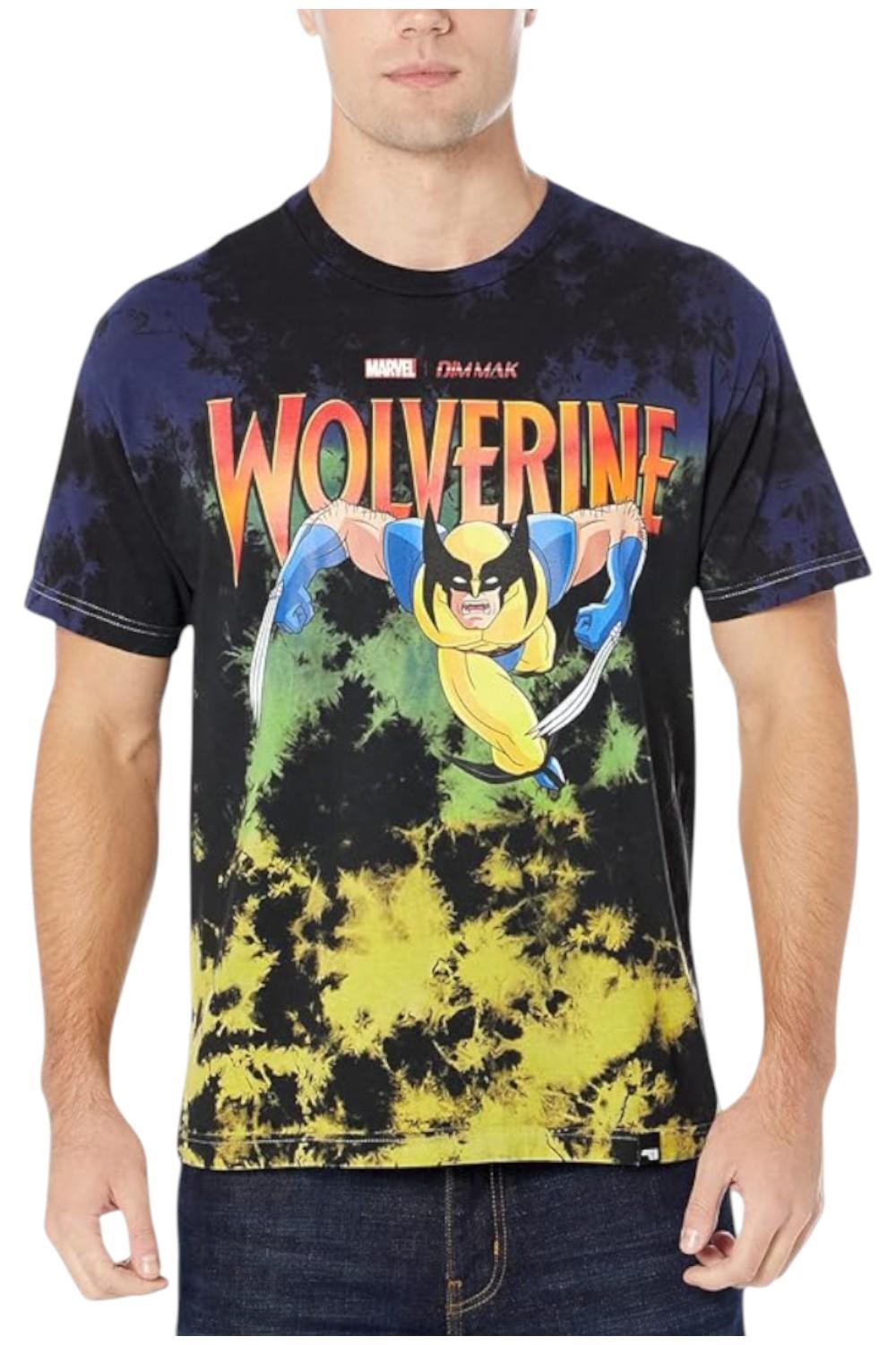 Мужская футболка DIM MAK Mens X-Men Wolverine с синим градиентом