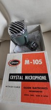 Vintage 1960  s Olson M-105 Crystal Pill Microphone With Original Box - L k