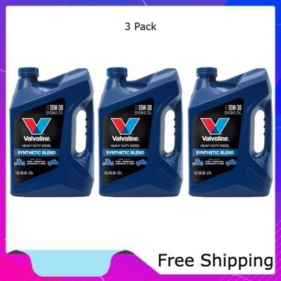 Valvoline Heavy Duty Synthetic Blend 10W-30 Diesel Engine Oil 1 GA, 3 pack