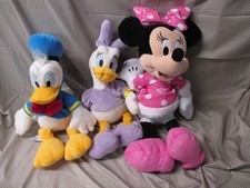 Lot of 3 Disney Store Minnie Mouse, Donald Duck Daisy Duck Stuffed Toys
