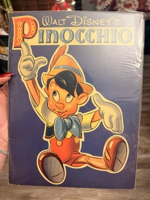 Vintage Walt Disney Pinocchio Large Story And Coloring Book 1939