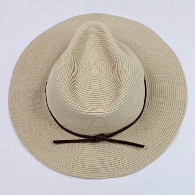 Brixton Wesley Straw Adjustable & Packable Fedora Size S Unisex