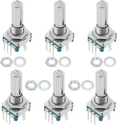 6Pack 360 Degree Rotary Encoder Code Switch Push Button EC11 Digital