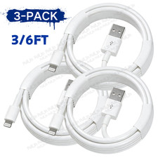 3PACK USB Data Fast Charger Cable Cord For Apple iPhone 6 7 8 X 11 12 13 14 iPad