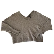 BCBG MaxAzria Wyatt V-Neck Cashmere Angora Blend Knitted SweaterSize Small
