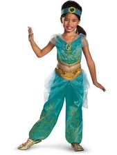 Jasmine Aladdin Disney Sparkle Deluxe Girls Costume Medium 7-8