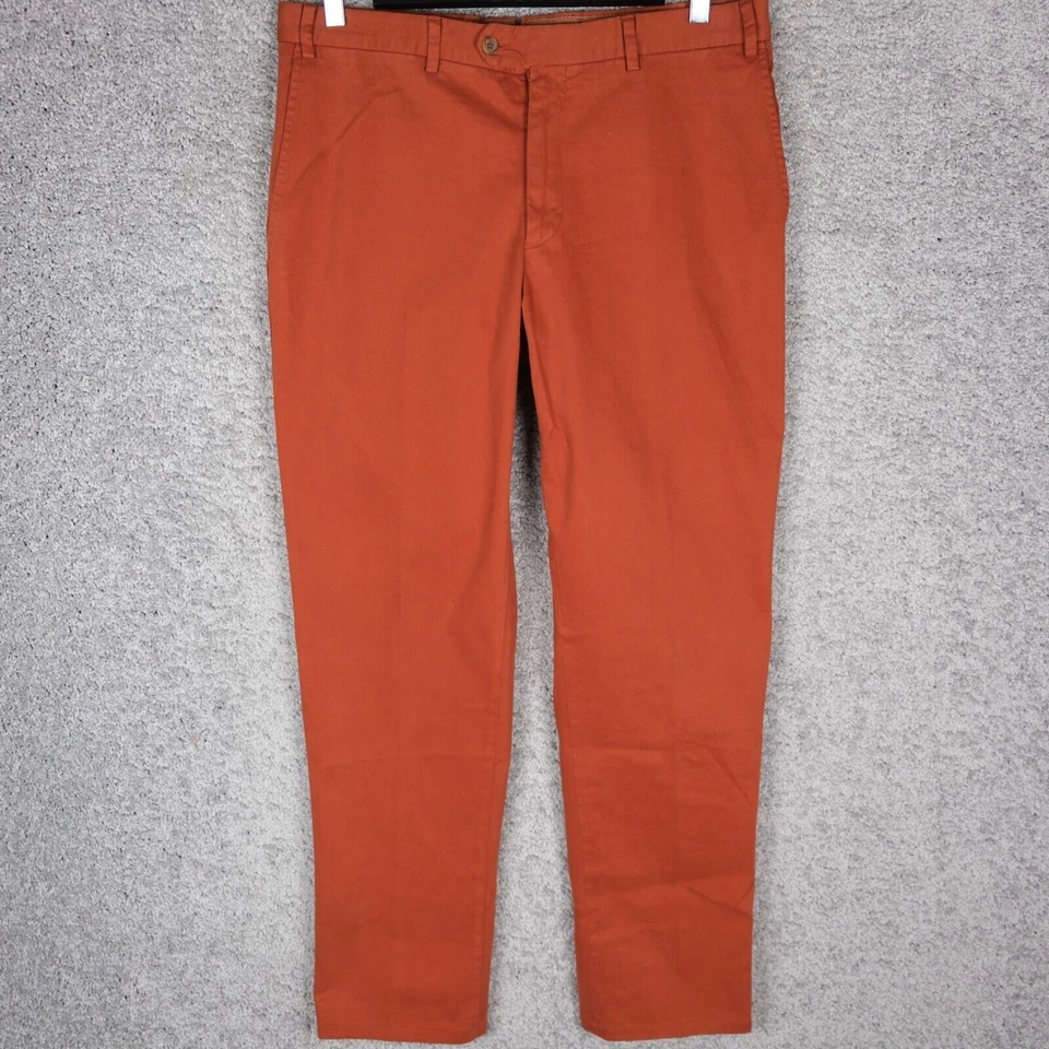 PANTALÓN HOMBRE PAL ZILERI CONCEPT ITALIA CASUAL CHINO W30 L32 NARANJA LUX CLÁSICO Foto 3 de 4