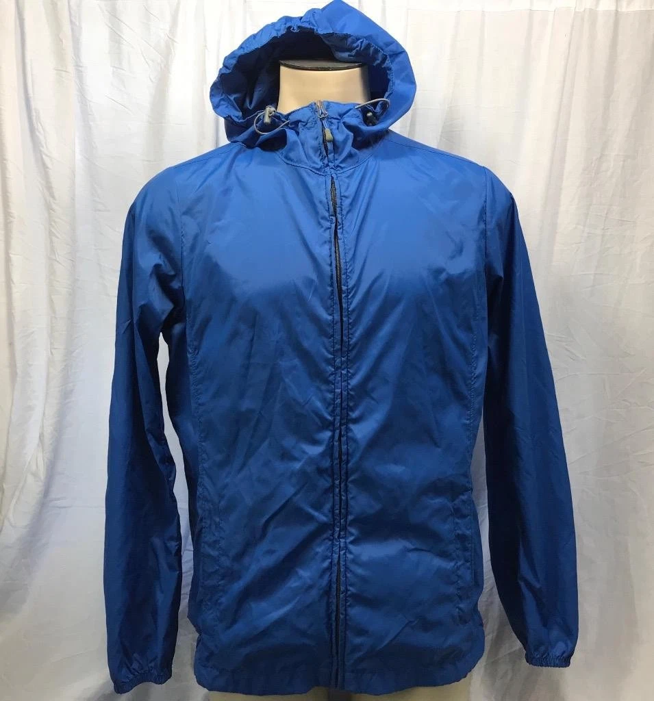 Lands' End Youth Blue Nylon Windbreaker Size L 14-16