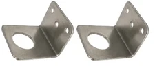 2 Lot Workman TM750 CB 3/4" Hole Stainless Steel Trunk L-Bracket Antenna Mounts