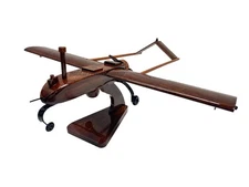 RQ-7B RQ-7 Shadow Army Marine Surveillance UAV Drone Mahogany Wood Wooden Model