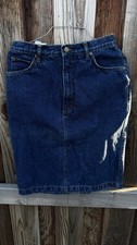 vintage Lee jeans skirt high waist denim waist 30 inch Made In USA