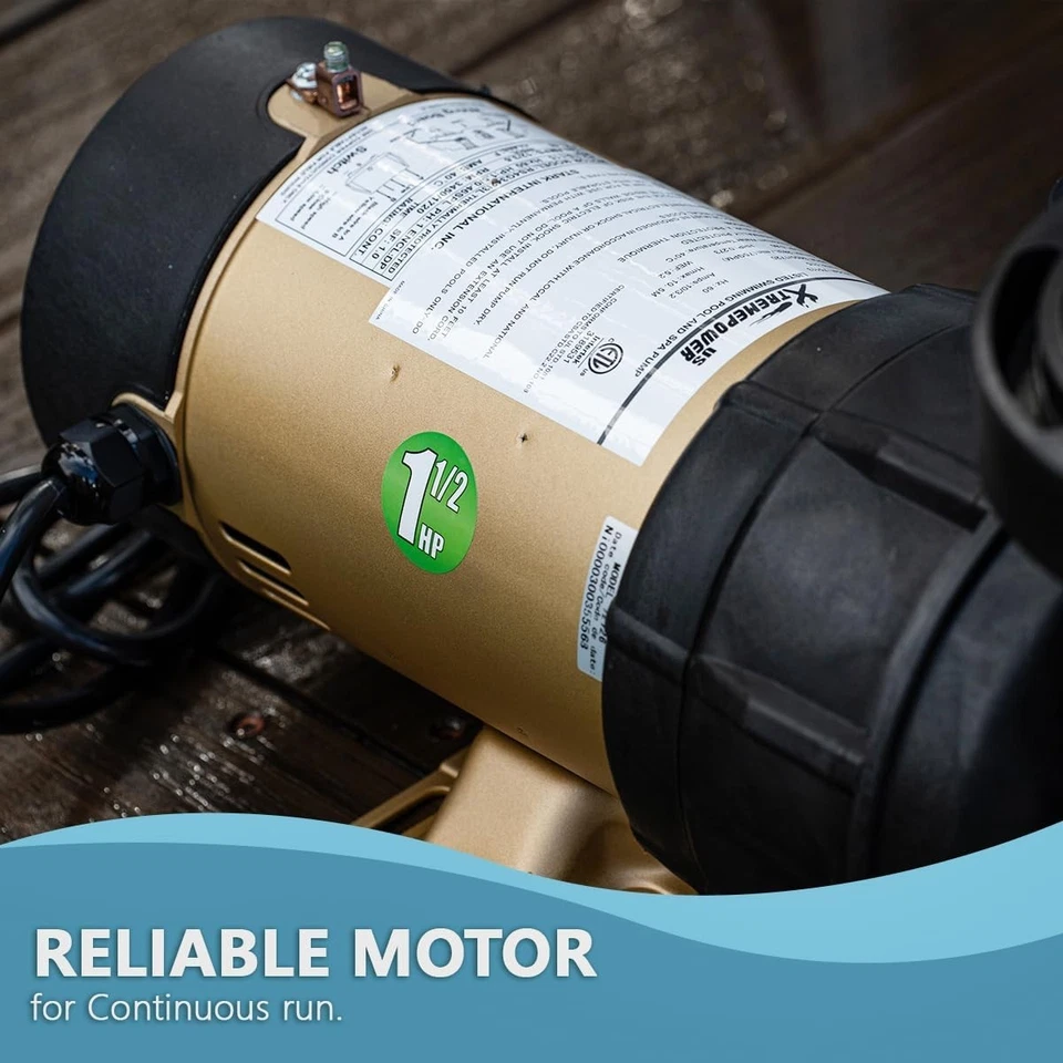 1.5HP Variable 2-Speed Swimming Pool Pump High Flow Above-Ground Swimming Pump S - Image 3 of 4