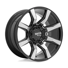 22x12 Moto Metal MO804 SPIDER Gloss Black Machined Wheel 8X6.5 (-44mm)